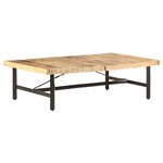 vidaXL Table basse 142x90x42 cm Bois de manguier massif