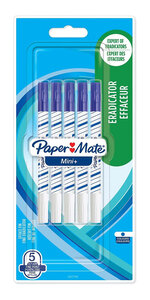Paper mate mini+ - 5 éffaceurs réécriveurs - pointe fine - sous blister