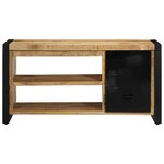 vidaXL Banc à Chaussures Marron Bois de manguier massif