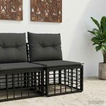 vidaXL Unité de canapé sans accoudoir modulable pour extérieur Noir