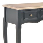 vidaXL Table de console et coiffeuse avec 3 tiroirs Noir