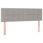 vidaXL Sommier à lattes de lit et matelas et LED Gris clair 140x190 cm