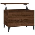 vidaXL Table basse Chêne marron 60x44 5x45 cm Bois d'ingénierie