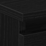 vidaXL Cabinet de chevet avec tiroir Chêne noir 50 x 40 x 43.5 cm