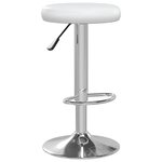 vidaXL Tabourets de bar lot de 2 Blanc Similicuir