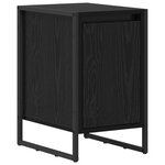 vidaXL Table de chevet Chêne noir 39 5 x 30 x 50 cm Bois d'ingénierie