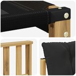 vidaXL Ensemble de canapés d'extérieur 7 pc Blanc et noir