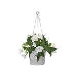 ELHO Pot de fleurs a suspendre Greenville 24 - Extérieur - Ø 23,9 x H 20,3 cm - Gris béton vivant