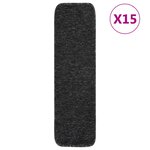 vidaXL Tapis d'escalier 15 Pièces 75x20 cm Anthracite Rectangulaire