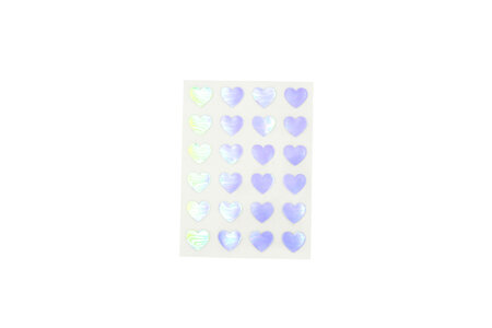 Sticker holographique Coeur 1 7 x 1 5 cm 48 pièces
