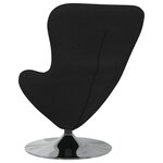 vidaXL Fauteuil œuf Noir tissu