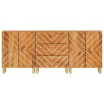 vidaXL Armoires latérales 3 Pièces marron et noir 60x33 5x75 cm