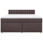 vidaXL Sommier à lattes de lit avec matelas Marron foncé 180x200 cm