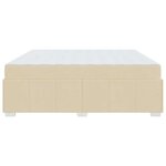 vidaXL Cadre de lit avec matelas Crème 200 x 200 cm tissu