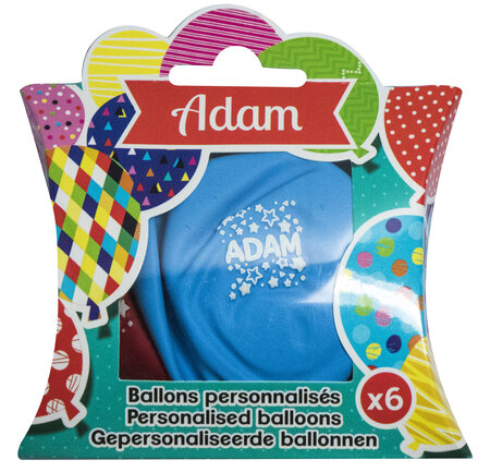 Ballons de baudruche prénom Adam