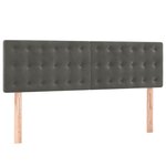 vidaXL Sommier à lattes de lit avec matelas LED Gris foncé 140x190 cm