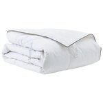 vidaXL Duvet d'hiver Blanc 140 x 220 cm Polyester Pêche 105gsm