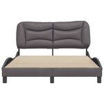 vidaXL Cadre de lit sans matelas Hvar gris 140x190 cm similicuir