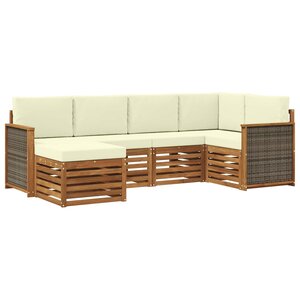 vidaXL Ensemble de canapé d'angle avec coussin 5 Pièces