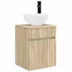 vidaXL Meuble de lavabo mural Chêne Sonoma 39 x 41 x 64 5 cm
