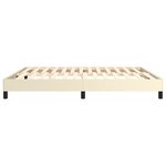 vidaXL Cadre de lit à ressorts Crème 160x200 cm Similicuir