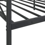 vidaXL Lit de repos sans matelas noir 107x203 cm acier