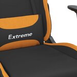 vidaXL Chaise de jeu Noir et orange Tissu