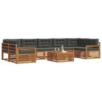 vidaXL Ensemble de canapés d'extérieur 8 pc Naturel et Anthracite