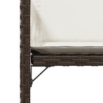 vidaXL Chaises de jardin avec coussins lot de 4 marron résine tressée
