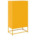 vidaXL Buffet haut jaune moutarde 68x39x123 cm acier
