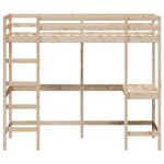 vidaXL Lit superposé avec bureau 90x200 cm bois de pin massif