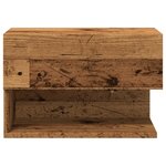 vidaXL Table de chevet murale vieux bois