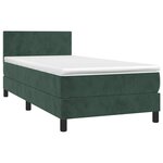 vidaXL Sommier à lattes de lit avec matelas et LED Vert foncé 80x200cm