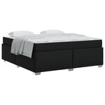 vidaXL Cadre de lit avec matelas Noir 180 x 200 cm tissu