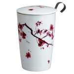 Tasse en porcelaine à double paroi avec infuseur - blossom