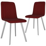vidaXL Chaises à manger lot de 2 rouge velours