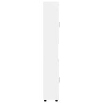 vidaXL Cabinet de salle de bain avec stockage TULUM Blanc brillant