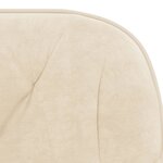 vidaXL Chaises à manger lot de 2 Crème Velours