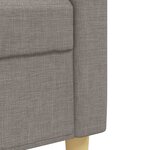 vidaXL Ensemble de canapés 3 Pièces avec coussins décoratifs taupe tissu