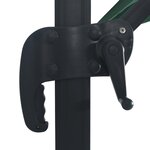 vidaXL Parasol de jardin en porte-à-faux lumières LED mât en aluminium