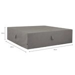 Madison Housse de meubles d'extérieur 130 x 130 x 85 cm Gris