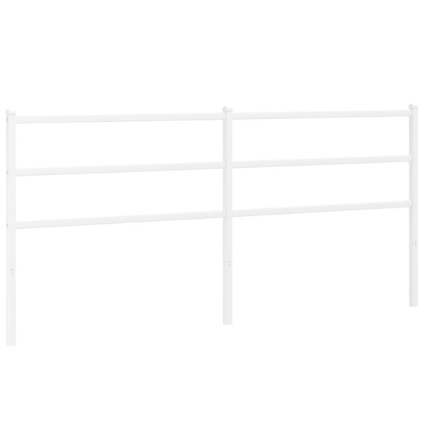 vidaXL Tête de lit métal blanc 180 cm