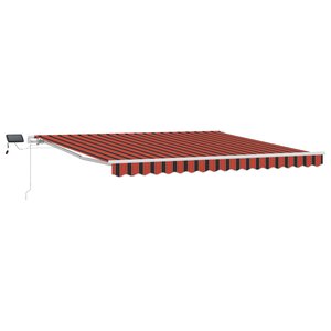 vidaXL Auvent Rétractable Orange / Marron Orange Marron 400 × 350 cm