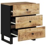 vidaXL Table de chevet 50x33x62 cm Bois de manguier et d'ingénierie