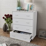 vidaXL Buffet avec 4 tiroirs 60x30 5x71 cm Blanc