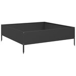 vidaXL Lit surélevé de jardin noir 100x100x33 5 cm acier