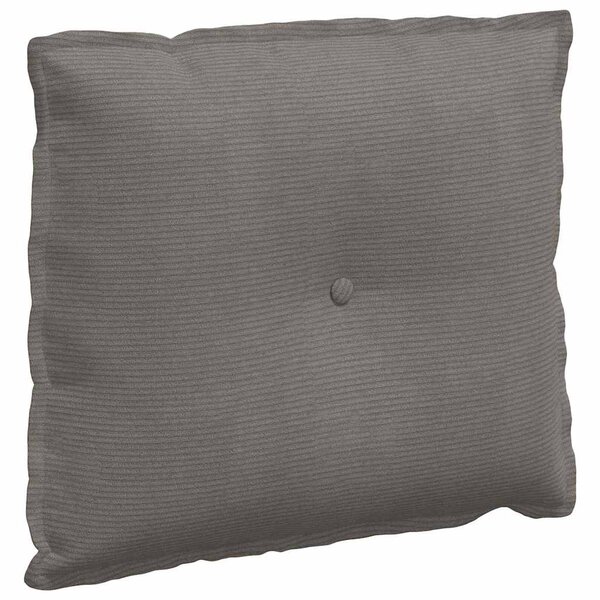 vidaXL Coussin de Dos Gris clair 60 x 50 cm Tissu en velours côtelé