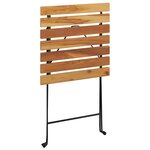 vidaXL Table de bistro pliante 55x54x71cm Bois de teck solide et acier