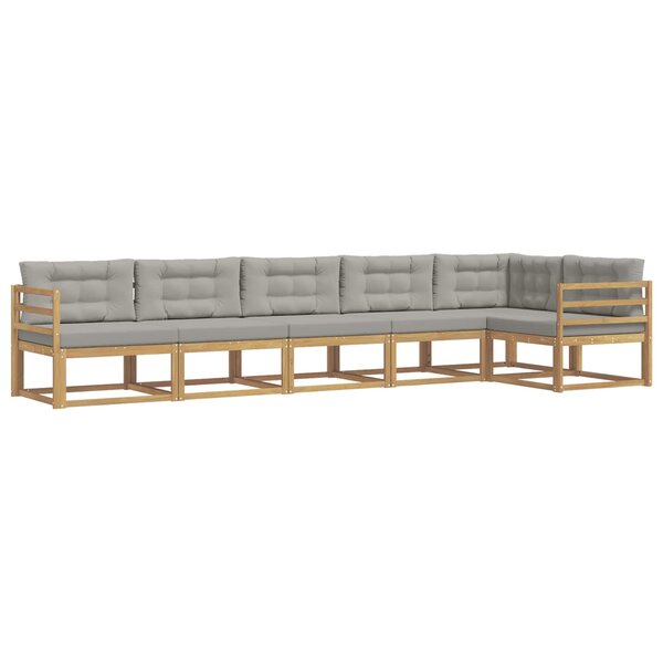 vidaXL Ensemble de canapés d'extérieur 4 Pièces Blanc et gris clair