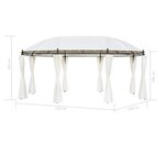 vidaXL Chapiteau 530x350x265 cm Blanc crème